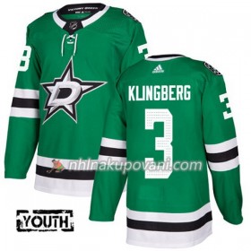 Dallas Stars Dresy John Klingberg 3 Adidas 2017-2018 Kelly Zelená Authentic - Dětské